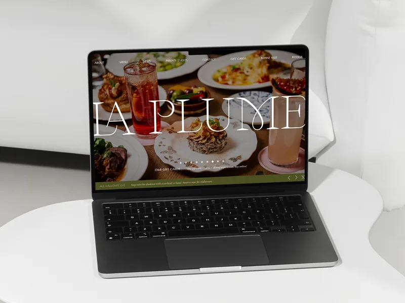 La Plume — restaurant website